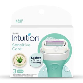 Schick Intuition Women Razor Refill Cartridges (Pack of 2) 6 Count, Pure Nourishment & Sensitive(Aloe) Renewing Moisture (Sensitive + Nourishment)