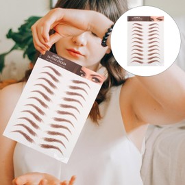 Minkissy 12sheets Eyebrow Stickers for Women Brow Tint Realistic Fake Eyebrows Easy Application Makeup Supplies