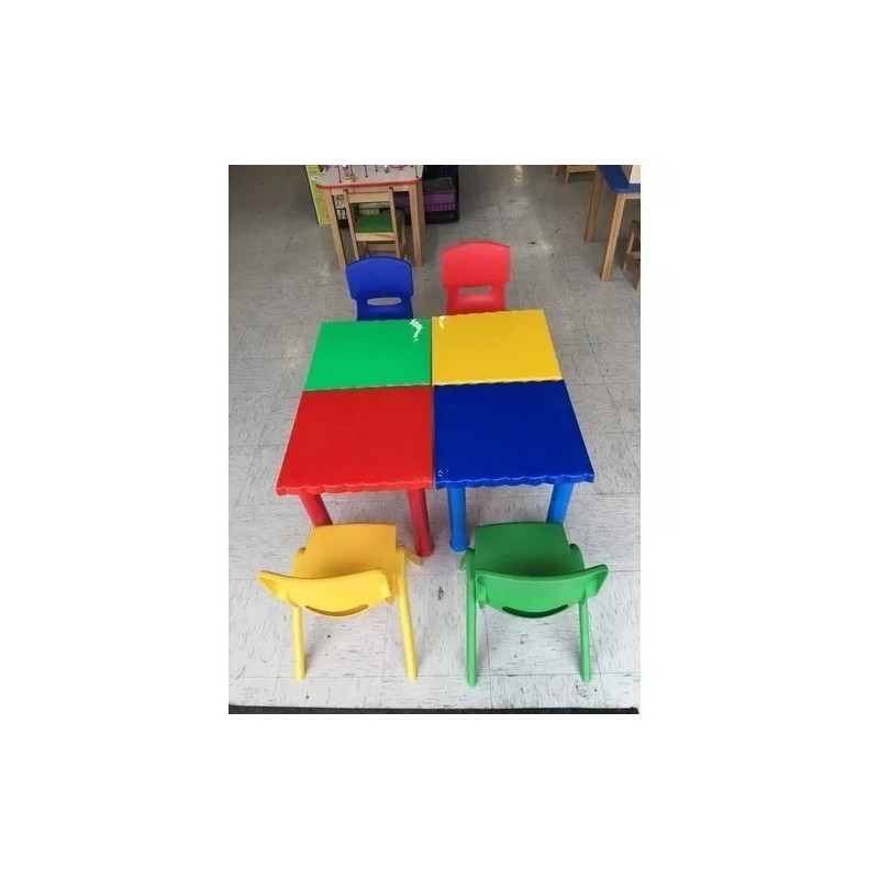 Hacer y Aprender 4 Mesitas Armables Infantil De Plástico, 5