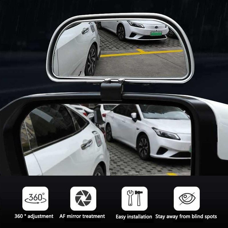 Esreake 2PCS Large 5.7" Adjustable Mounted Blind Spot Mirror Fix