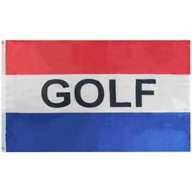 Golf Advertising Red White Blue Premium Quality Fade Resistant Heavy Duty 3x5 3'x5' Rough Tex 68D Nylon Flag Banner