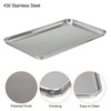 PATIKIL 430 Stainless Steel Tray, 26.5x15.5cm Rectangular Flat Type Lab