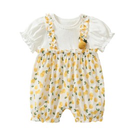 Reegoo Peter Baby Clothes, Girls, Rompers, Coveralls, Short Sleeve, Baby Clothes, Newborn Clothes, Summer Clothes, yellow