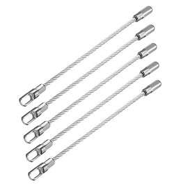 uxcell 5PCS 180mm/6-inch Flexible Fish Tape Replacement Leader Wire Cable Puller for 6.5mm Fish Tape Wire Puller