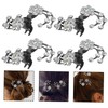 PACKOVE 6Pcs Mini Rhinestone Hairpins for Women and Elegant Plum