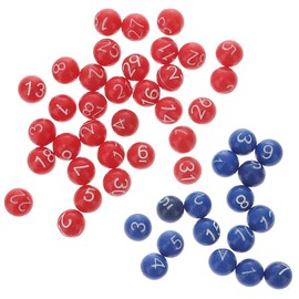 STOBOK 49Pcs Plastic Raffle Game Balls for Bingo, Assorted Color Numbered Balls for Party Supplies, Bingo Game, and Events