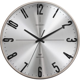 GOODERY Radio-Controlled Wall Clock, Diameter 30 cm, Quiet 3D, Large, Modern, Analogue Wall Clock without Loud Ticking Noises, Almost Silent, Decoration for Any Wall Clock, Radio-Controlled Clock