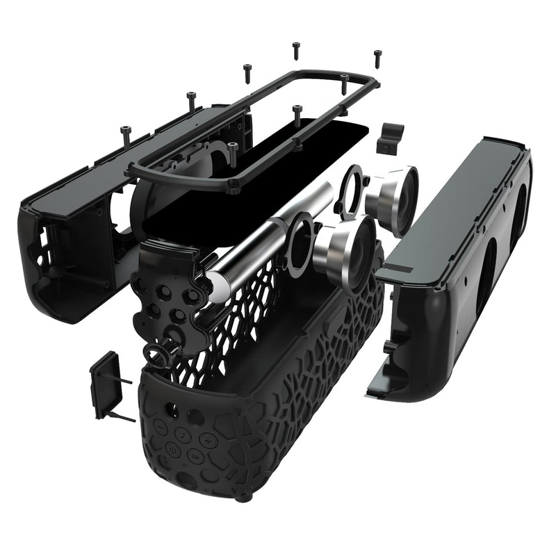 4smarts Solar Wireless Stereo Speaker Endless Summer Black