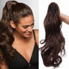 Claw On Ponytail Extension Matte Material 18 Inch/45cm Curly Wavy