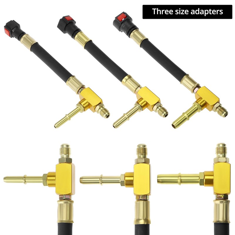 QWORK Universal Fuel Pressure Test Kit, Dual Scale Gauge (0-7