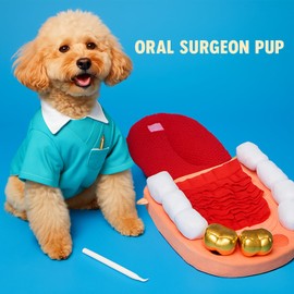 Nocciola Interactive Teeth Dog Toys – Enrichment Puzzle Funny Dog Toy for Small to Large Dogs, Non-Slip Hide and Seek Dog Toys to Keep Dogs Busy