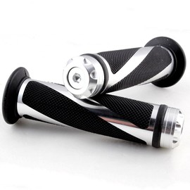 evomosa Motorcycle Clip Universal Bar End Grip End Bar Spiral Grip Aluminum Universal 22.2mm 7/8" Non-Piercing Handle for Bike Zoomer, PCX, Gyro Canopy, Live Dio, Grom, Etc. Maintenance Exterior