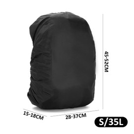 1 Piece of Black Waterproof Backpack Cover, Convenient Backpack Rain Cover, Dust Cover, Outdoor Cycling and Mountaineering Protector (30-40l)