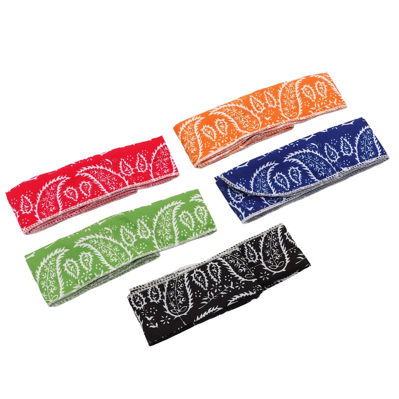 5Pcs Ice Cooling Scarf All Cotton Reusable Cooling Neck Scarf