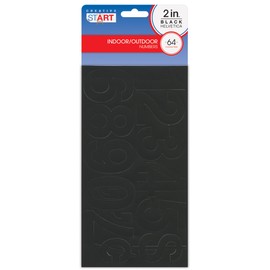 Creative Start Cosco Letters and Numbers 2" Helvetica Font 133 Characters, Black (098138)