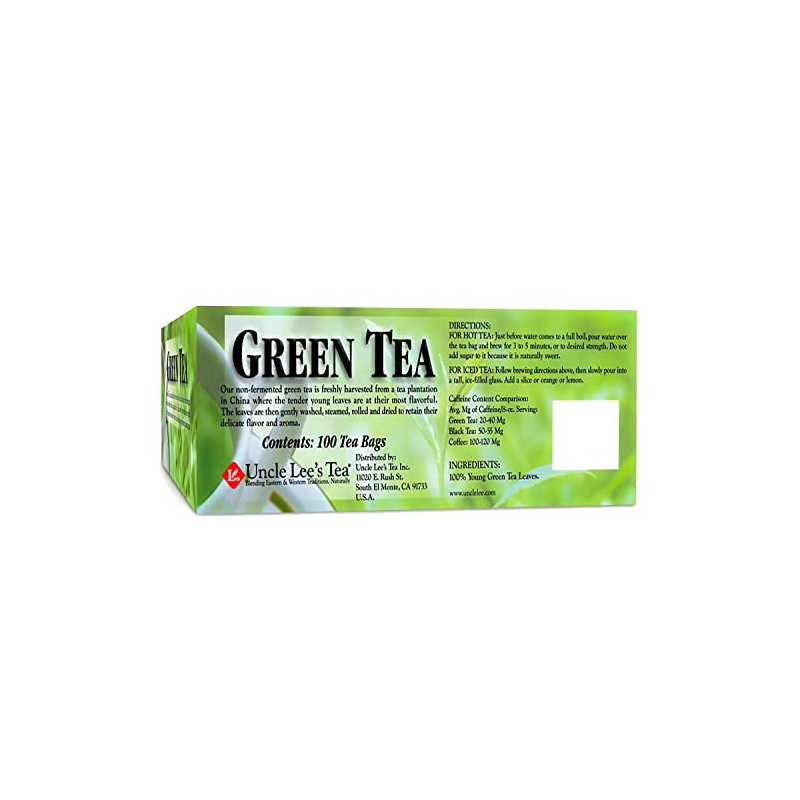 Green Tea, ORIGINAL , 100 BAG by Uncle Lees Teas
