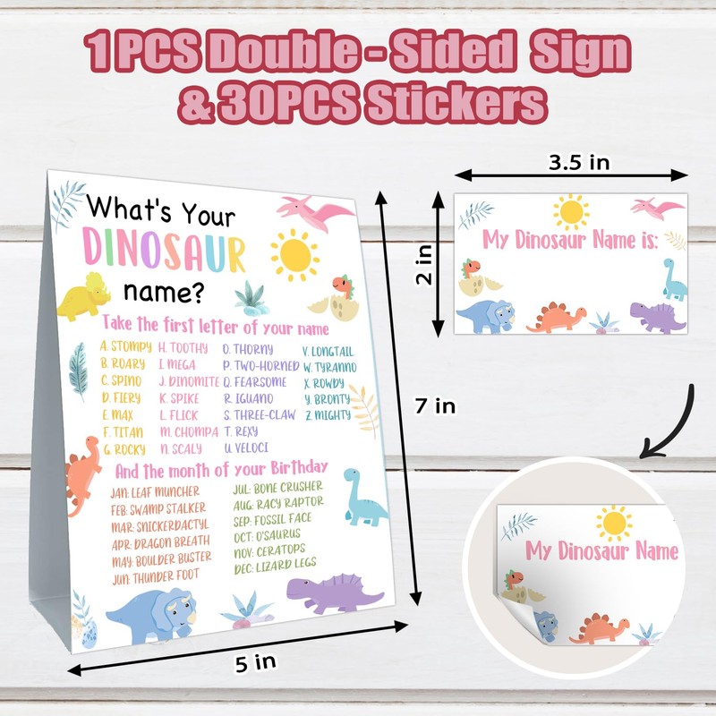 Cidobi What's Your Dinosaur Name, 1 Dinosaur Name Game Double