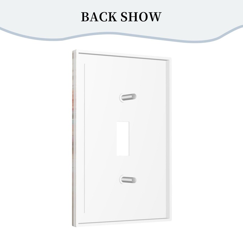 HLCoChTDecorative Art Light Switch Covers Peacock Amidst a Blush of