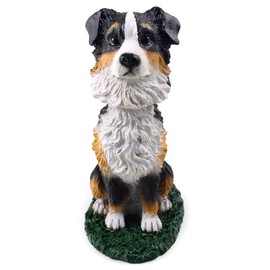 Australian Shepherd Bobblehead Dog Tri Color Figure for Car Dash Desk Fun Accessory