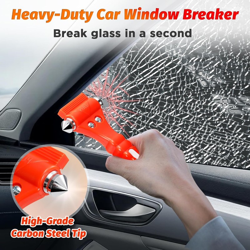 ipow [2 Pack] Car Emergency Escape Window Break Hammer Safety