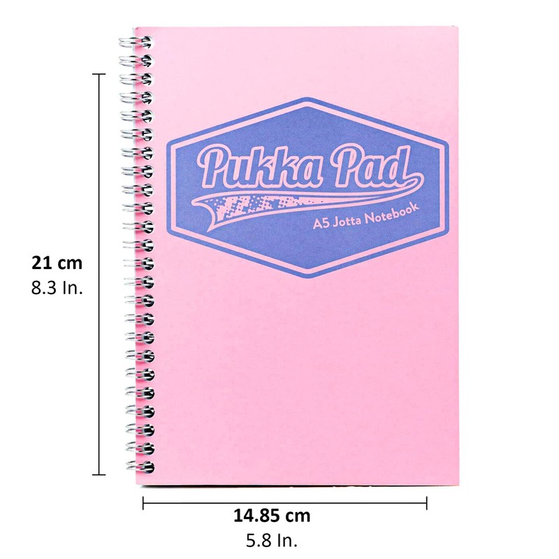 Pukka Pad Pastel A5 Wirebound Jotta Notebook Ruled 80gsm –