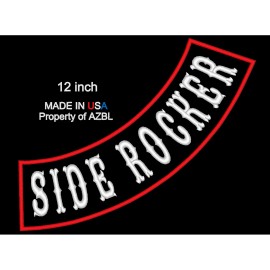 AZBL Custom Embroidered Patch 12 inch Side Rocker Biker MC Embroidery Iron On