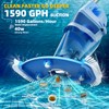 Cordless Pool Vacuum, 1950 GPH Powerful Suction, Handheld Pool Cleaner