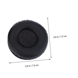 jojofuny 2pcs Replacement Pu Headphone Earpads Comfortable for and Soft Black Design Bass Performance