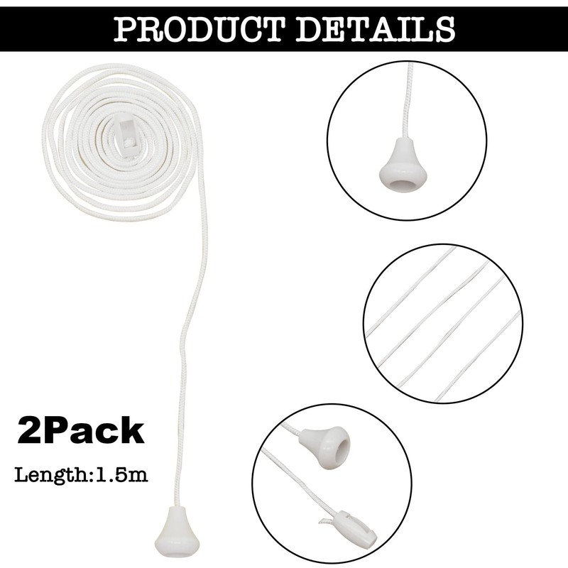 4Pcs Nylon Pull Cord Light Switch Bathroom Light Pull Cord,Replacement