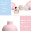 4 Pcs Plastic Large Squeeze Bottles with Flip Cap,Refillable Containers