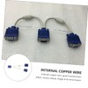LABRIMP 2pcs Vga Video Cable Monitor Dual Adapter Vga Splitter
