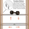 Slideep Adjustable Closet Storage Shelves with Seamless Sticker, Stainless Steel