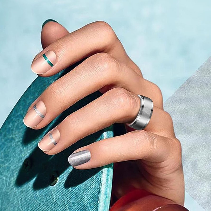 Smart Health Ring Sleep Monitor IP68 Waterproof Metal Activity Tracker