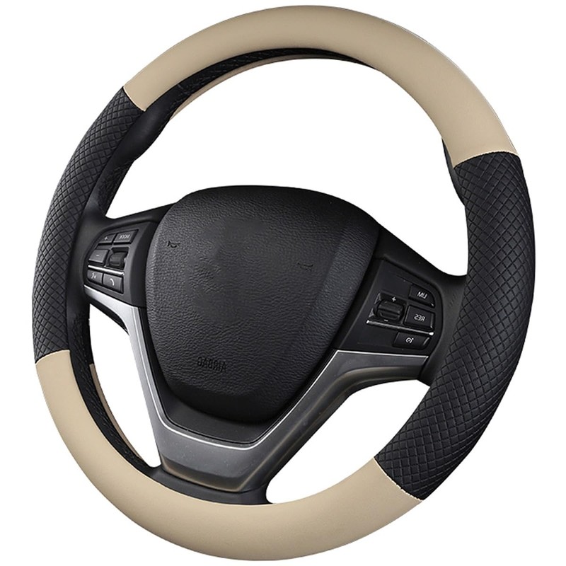 SFONIA Car Steering Wheel Cover Steering Wheel Protector PU Leather