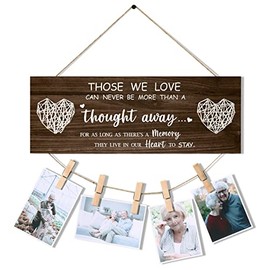 Zzbakress Memorial Picture Hanging Board,Bereavement Sympathy Grieving Gifts for Loss of Loved One (brown)