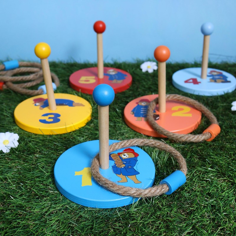 Children's Wooden Ring Toss Set - Paddington Design - Fun