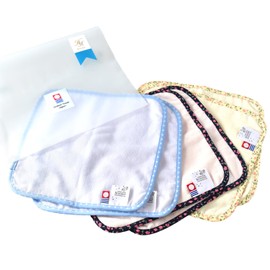 Bloom Fit-Use Hankachi Made in Imabari 100% Cotton, Set of 6 (Assorted, Set of 6), Imabari Fit-use Handkerchief _ Assorted 6