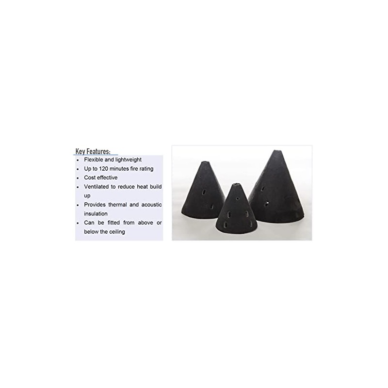 TENMAT FF109-200 - Downlight Fire Hood for Recessed Lights, Fire