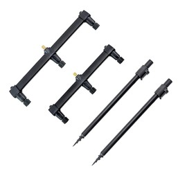 Hirisi Tackle Aluminium Carp Fishing Rod Pod Set Banksticks and Buzz Bar for 3 Fishing Rods (30-45)