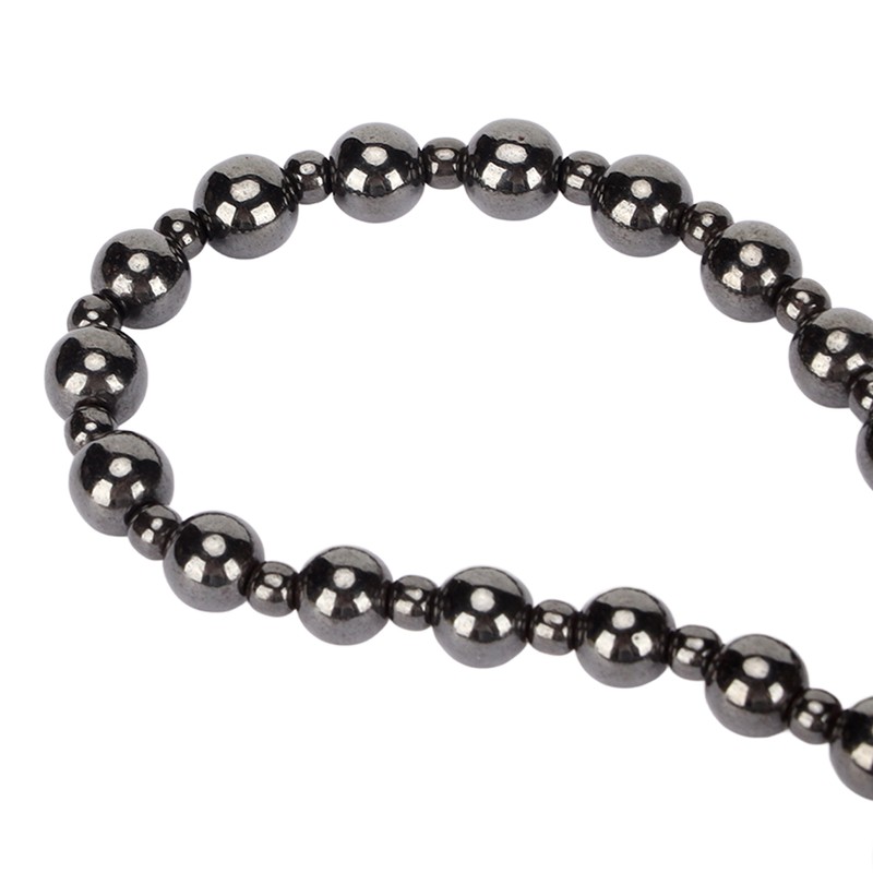 Terahertz Beaded Necklace Fashionable Rectangular Pendant Soreness Relief Energy Stone