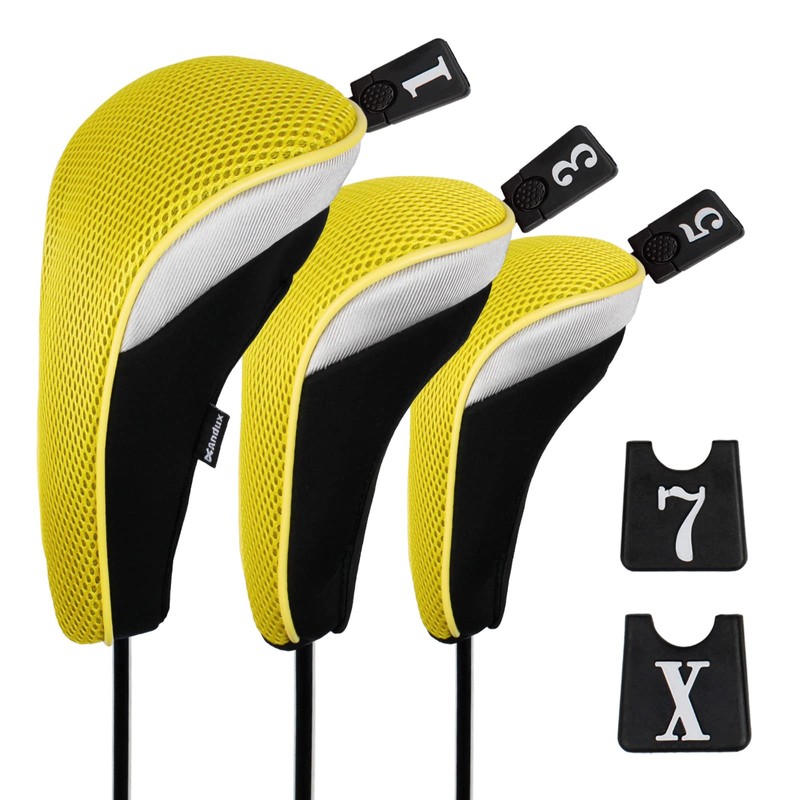 Andux Golf 460cc Driver Fairway Wood Club Head Covers 3pcs/Set