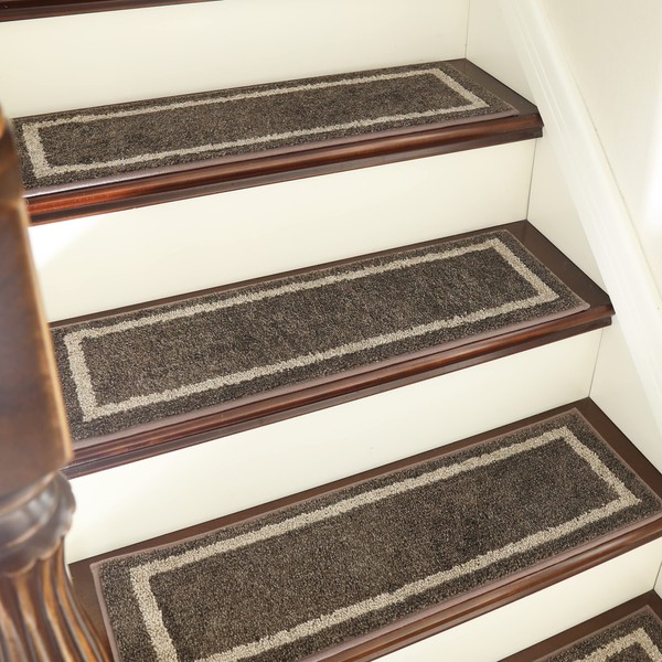 COSY HOMEER Soft Stair Treads Non-Slip Carpet Mat 28inX9in Indoor