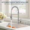 QFN Kitchen Faucet with Pull Down Sprayer, Brushed Nickel Stainless