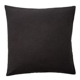 Iris Plaza Cushion Cover, Made in Japan, Simple, 100% Cotton, Zipper, Modern Color, Solid Color, Dark Gray, 17.7 x 17.7 inches (45 x 45 cm), Total of 11 Colors