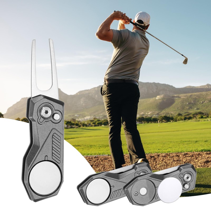 TIXIPEM Golf Divot Repair Tool- Switch Foldable Divot Tool with