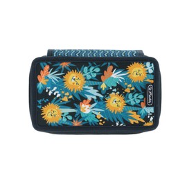 Herlitz® School Pencil Case with 3 Compartments without Accessories | Zip | Bag Case Pen Holder Organiser Feathers Colouring Pencils Accessories | Robust | Children Teenagers | Multicoloured, 3