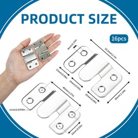 8 Pairs Flush Mount Bracket, 53 x 30mm Heavy Duty Picture Hangers Interlocking Photo Frame Hook, Sectional Couch Connectors, Interlock Bracket Furniture Connector, Headboard Wall Mount Hardware