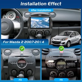 [4+64G] NHOPEEW for Mazda 2 2007-2014 Android Car Radio with Wireless Carplay and Android Auto - 9 Inch 1280 * 720 HD Touch Screen Car Stereo - 32EQ / WiFi/GPS/SWC/Bluetooth + AHD Backup Camera