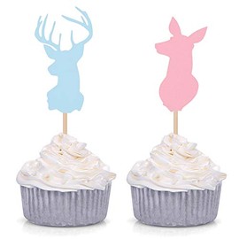 24 unidades de decoración para cupcakes de Buck o Doe para baby shower suministros de fiesta