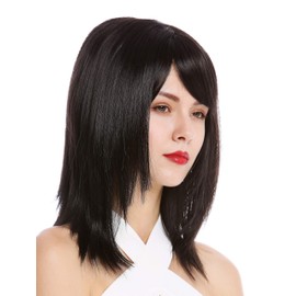 WIG ME UP - GFW2472-1B Women's Wig Medium Length Straight Fringe Parting Black